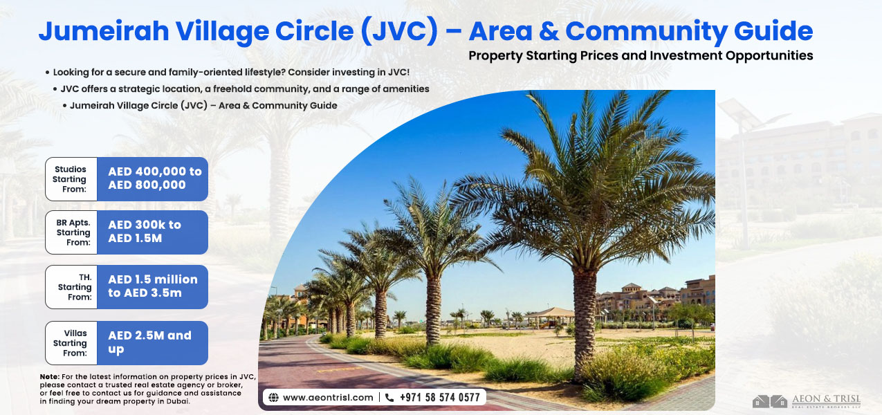 Jumeirah Village Circle (JVC) – Real Estate Price and Area Guide