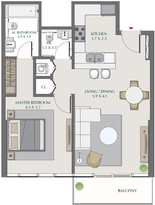 Wasl 1 Residences at Zabeel Park floorplan Wasl 1 Residences at Zabeel Park