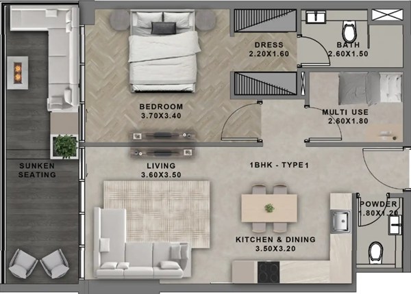Reef 999 at Al Furjan, Dubai Floorplan Reef 999 at Al Furjan, Dubai