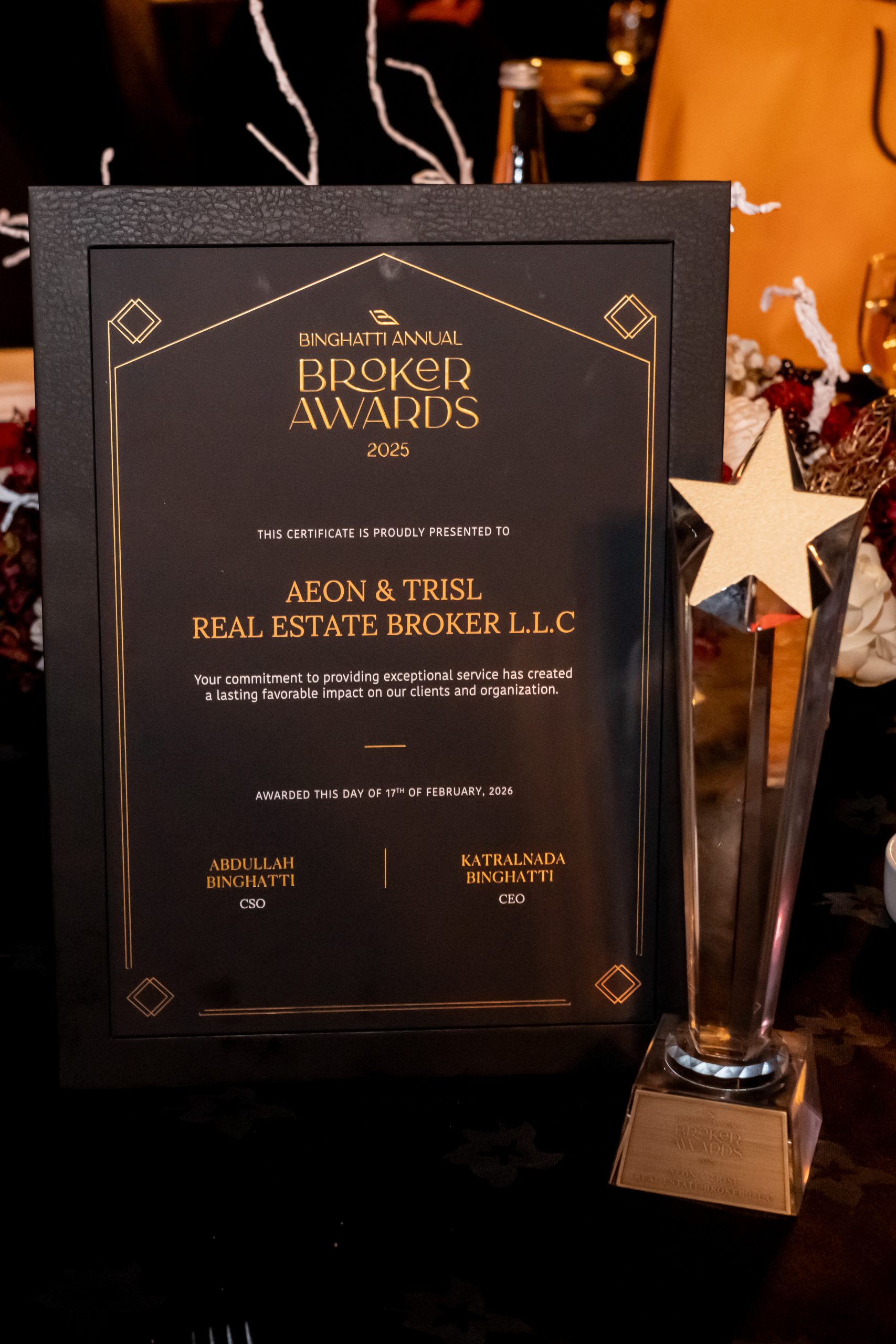 The recognition indicates that Aeon & Trisl was highly aligned with the development vision of Binghatti Developers over the year of 2025. Through a keen insight into the architectural identity, brand philosophy and target market segmentation of Binghatti, Aeon & Trisl were able to present each development in a way that aligned with the strategic direction of the developer. This consistency made the project stories, investor interaction, and market reach consistent and effective. Following the ceremony, the leadership of Aeon & Trisl expressed sincere appreciation for the recognition. Senior management emphasized that the award represents a collective accomplishment driven by teamwork, strategic planning, and disciplined execution across all departments. The recognition by Binghatti strengthens the organizational dedication to excellence and confirms the efficiency of its performance-based real estate model. The leadership also added that these milestones encourage the company to keep improving the level of service, enhancing developer partnerships, and providing quantifiable value to investors. Aeon & Trisl Real Estate Group continues to work on the development of its advisory services, the improvement of strategic partnerships, and the preservation of its status as a reliable brokerage partner in the UAE real estate market. Another milestone in the development of the company is the Binghatti Annual Brokers Award 2025, which is a symbol of the company commitment to its performance, integrity, and long-term value creation.